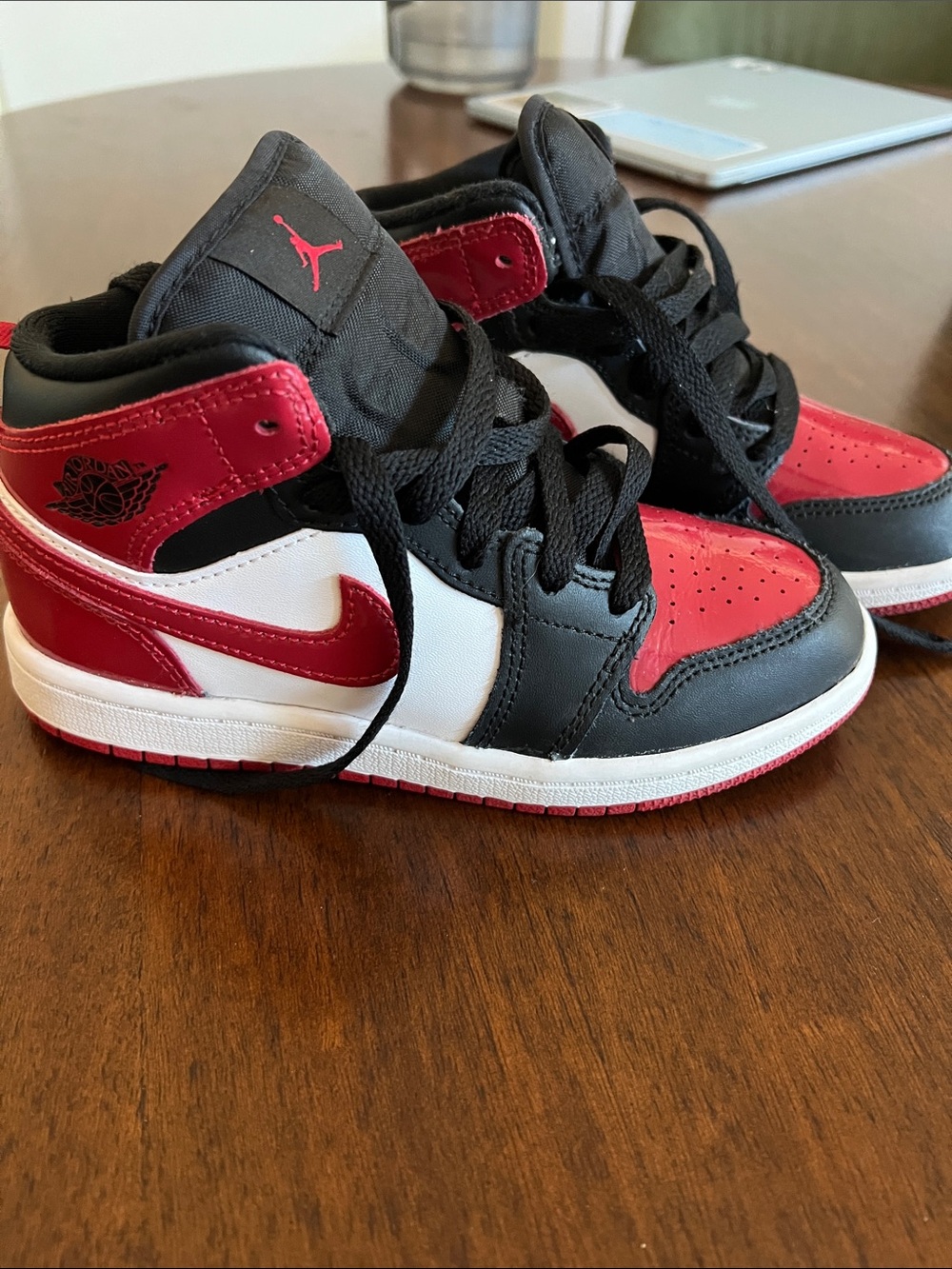 Nike Kids Red/Black/White High-Top Sneakers